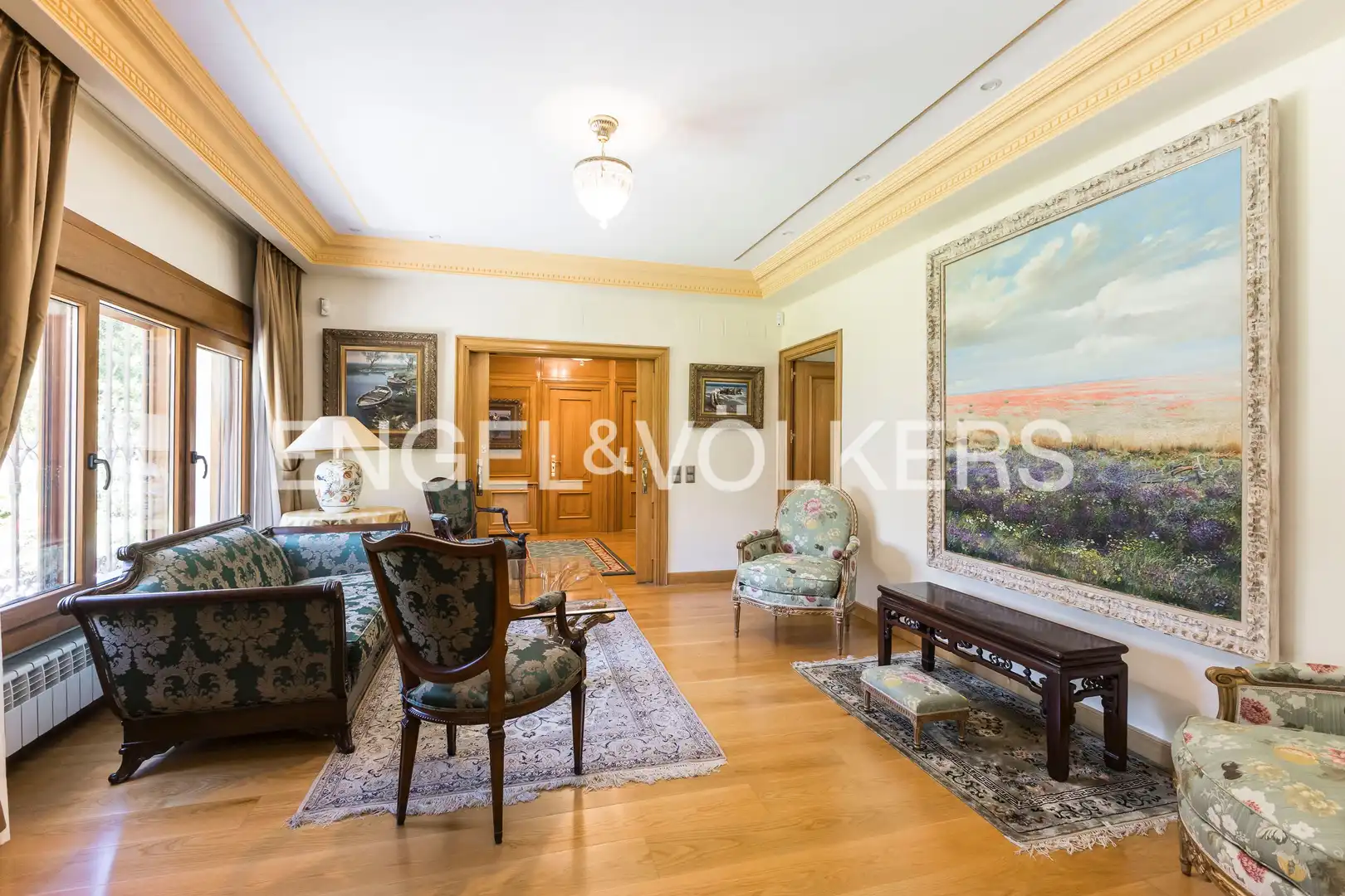 Living room of Houses for sale in Madrid  with Air Conditioner, Heating and Private garden