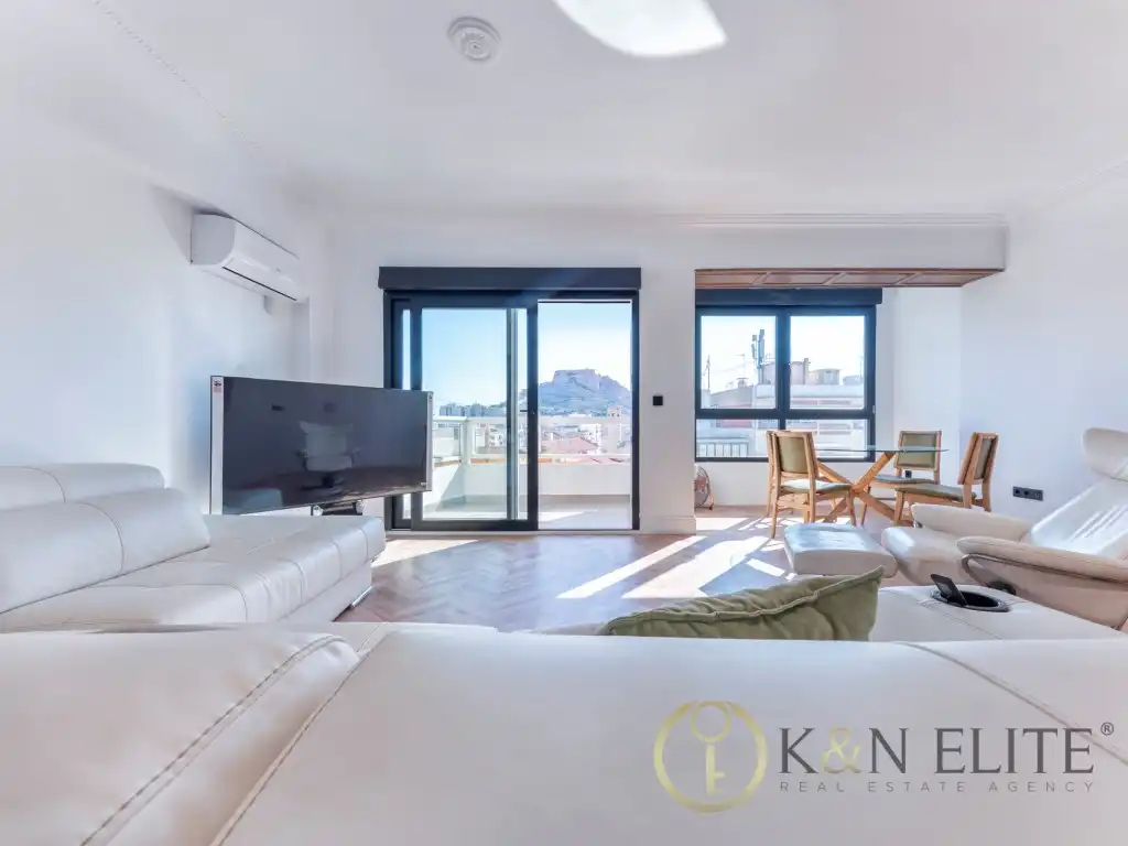Sala d'estar de Pis de lloguer en Alicante / Alacant amb Aire condicionat i Terrassa
