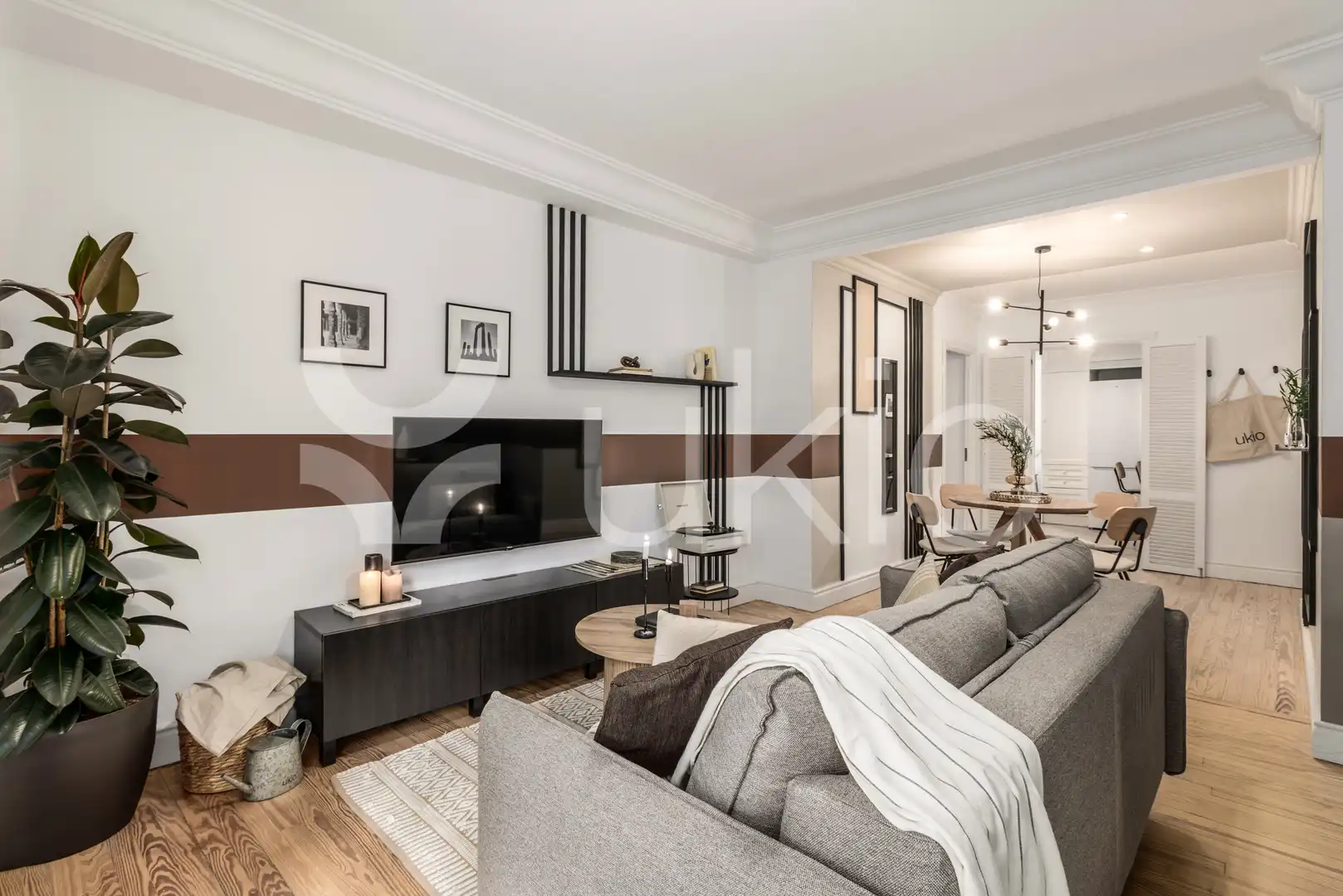 Sala d'estar de Apartament de lloguer en Madrid amb Aire condicionat, Calefacció i Moblat