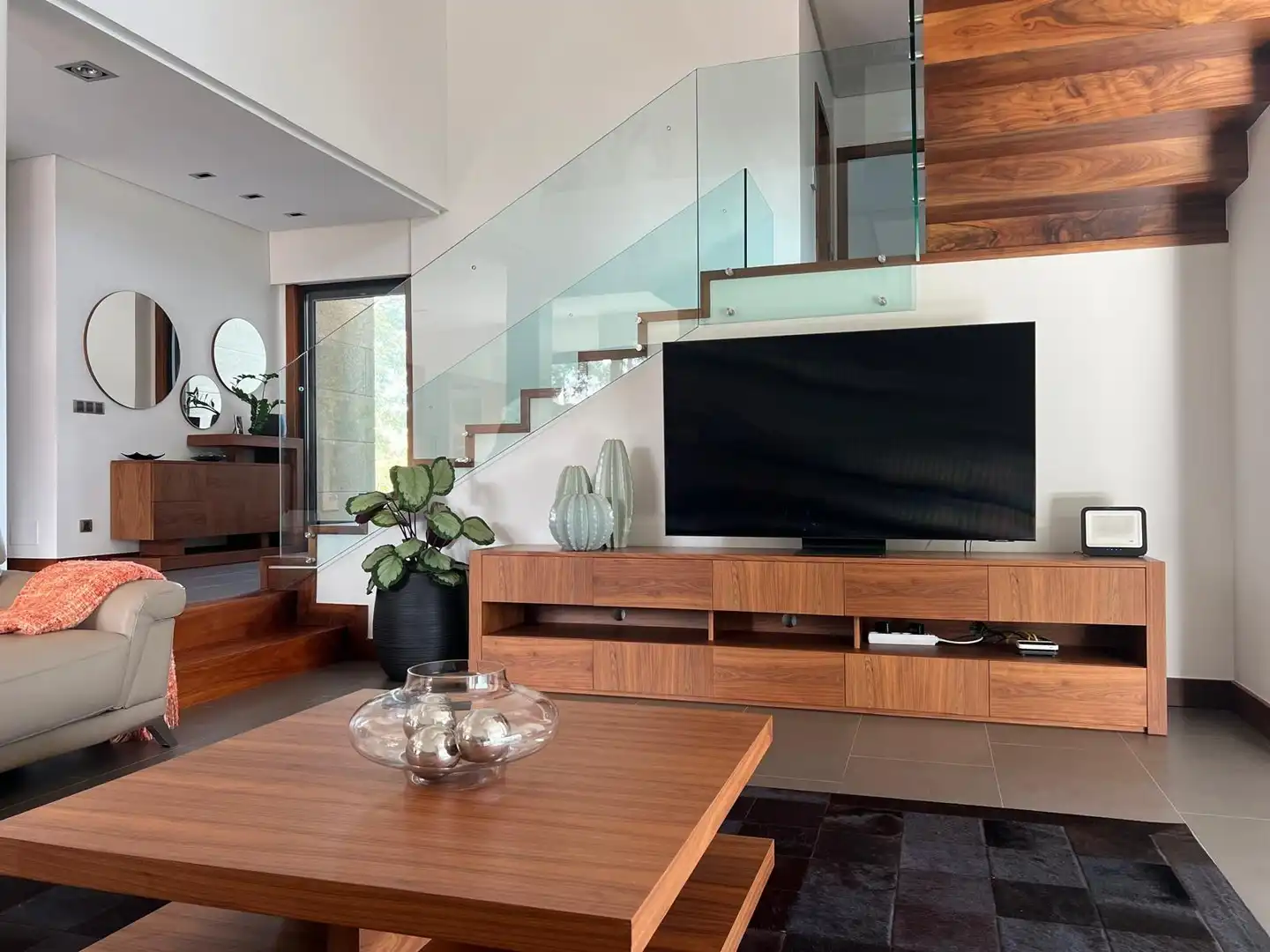 Sala de estar de Casa o chalet en venta en O Rosal   con Calefacción, Jardín privado y Terraza