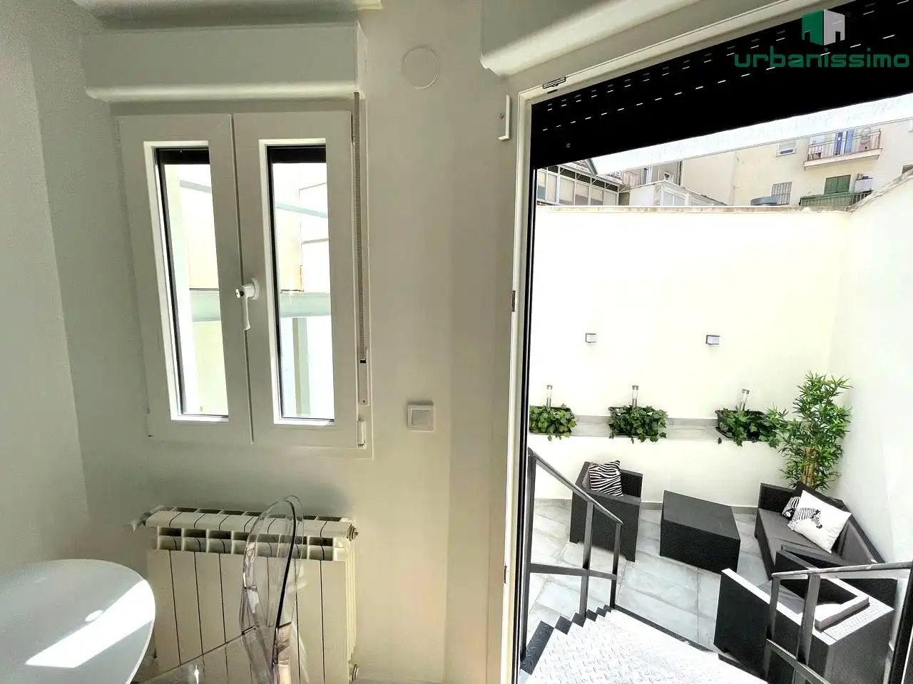 Terraza de Apartamento de alquiler en Madrid con Aire acondicionado, Calefacción y Terraza