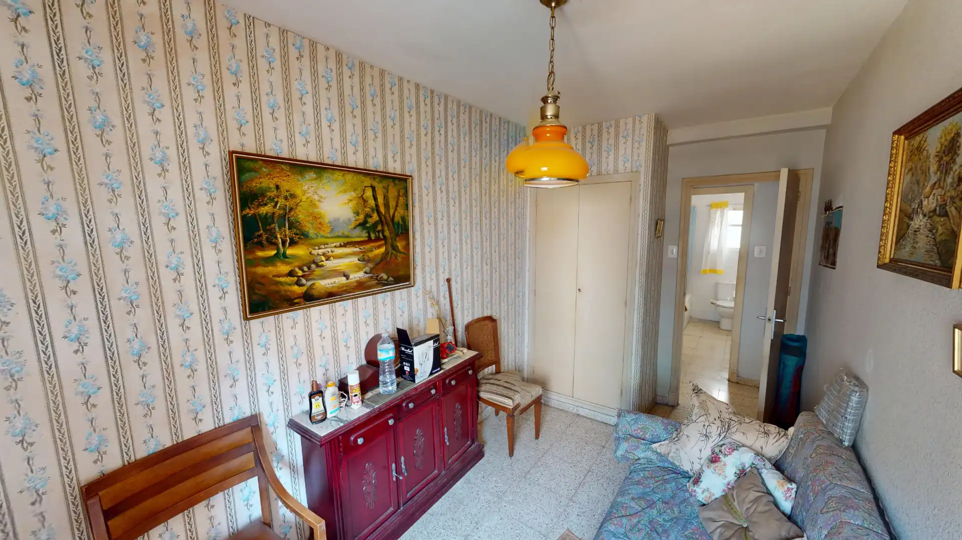 Living room of Flat for sale in Alicante / Alacant  with Air Conditioner, Furnished and Balcony