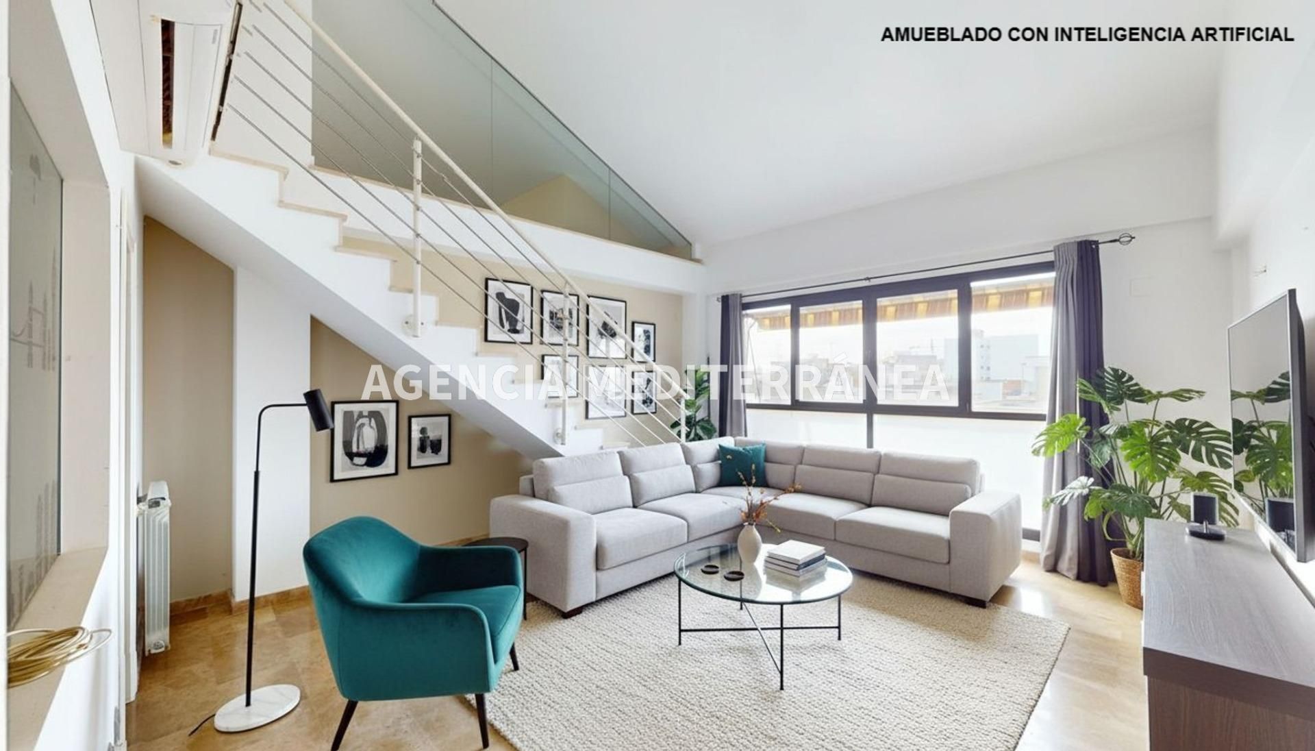 Living room of Attic for sale in Alcàsser  with Air Conditioner and Terrace