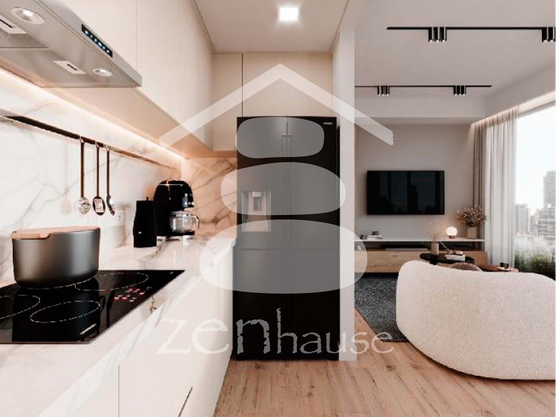 Kitchen of Flat for sale in  Madrid Capital  with Air Conditioner, Heating and Terrace