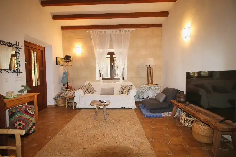 Living room of Country homes for sale in Pollença  with Air Conditioner, Terrace and Furnished
