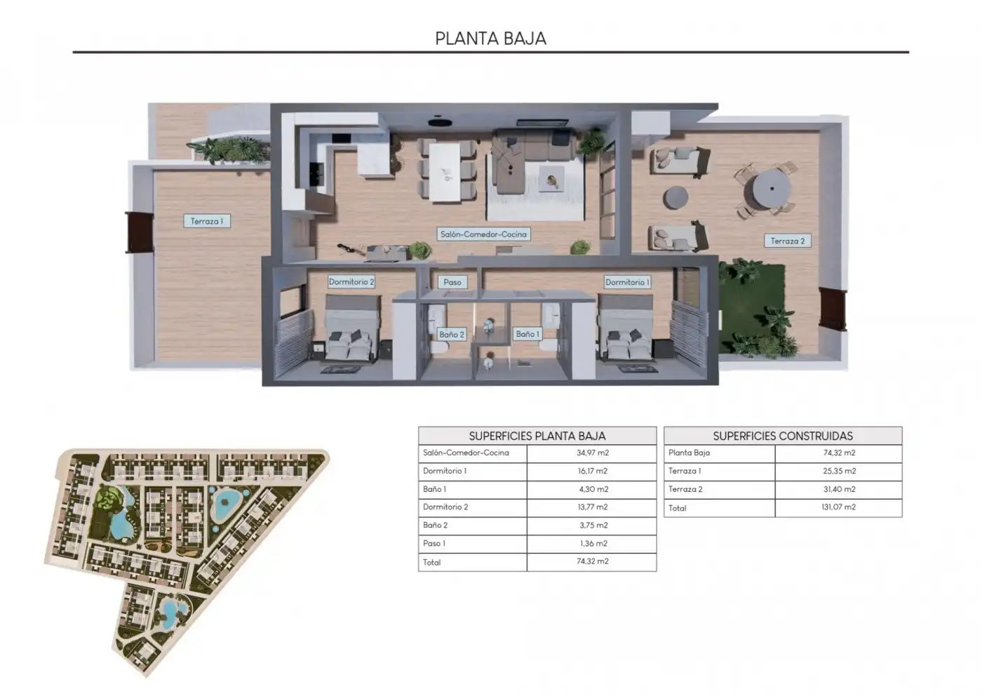 Bungalow con piscina en venta en Los Balcones - Los Altos, imagen 24