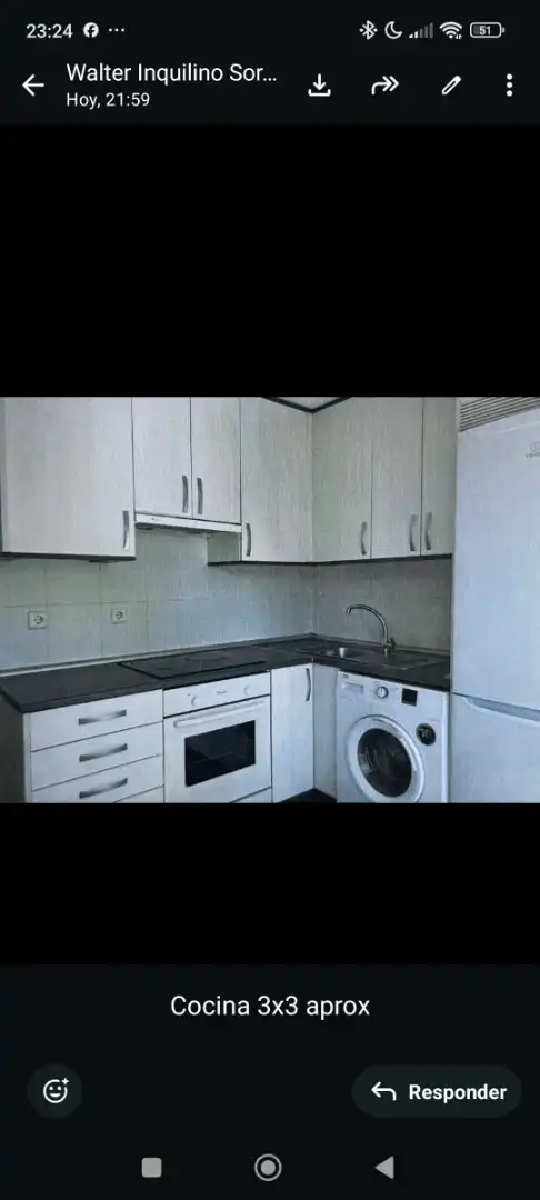 Cocina de Piso de alquiler en  Madrid Capital con Calefacción, Terraza y Horno