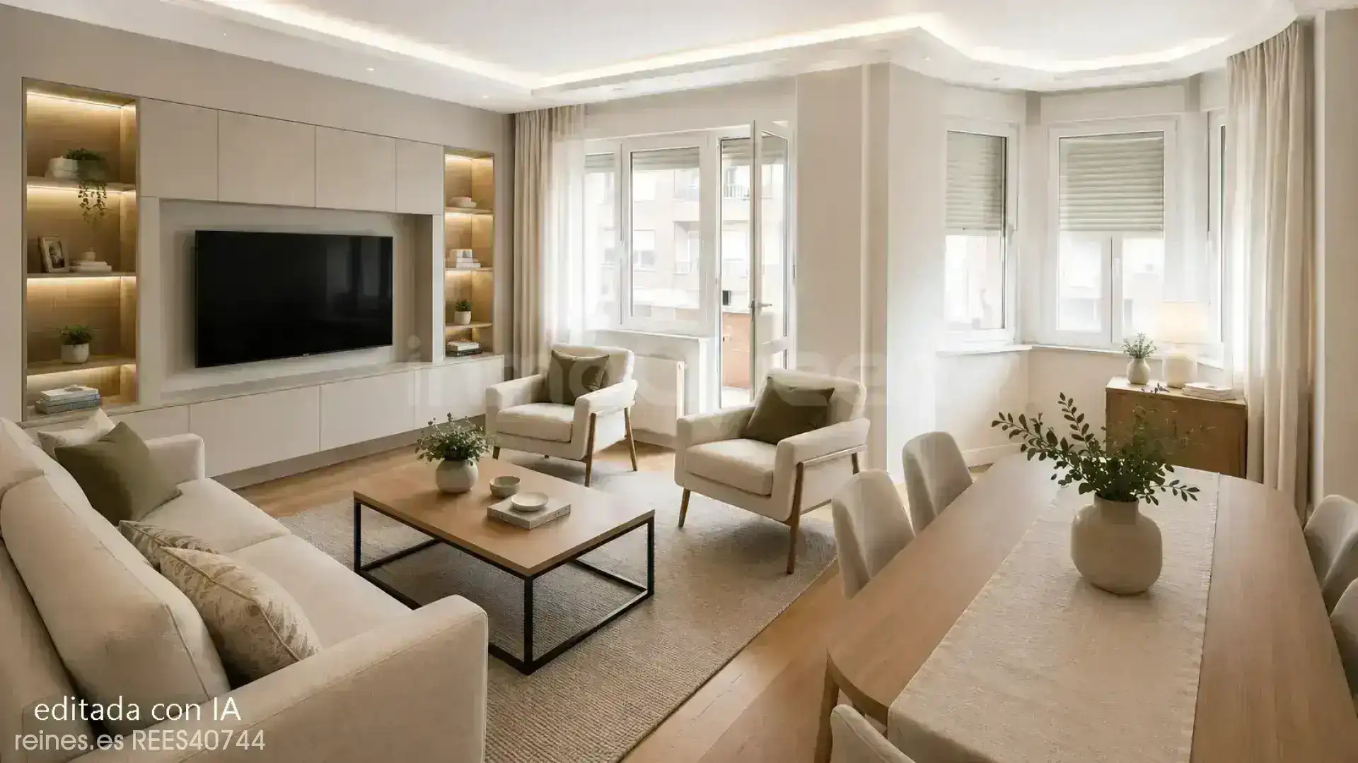 Sala de estar de Piso en venta en Torrelavega  con Calefacción, Terraza y Amueblado
