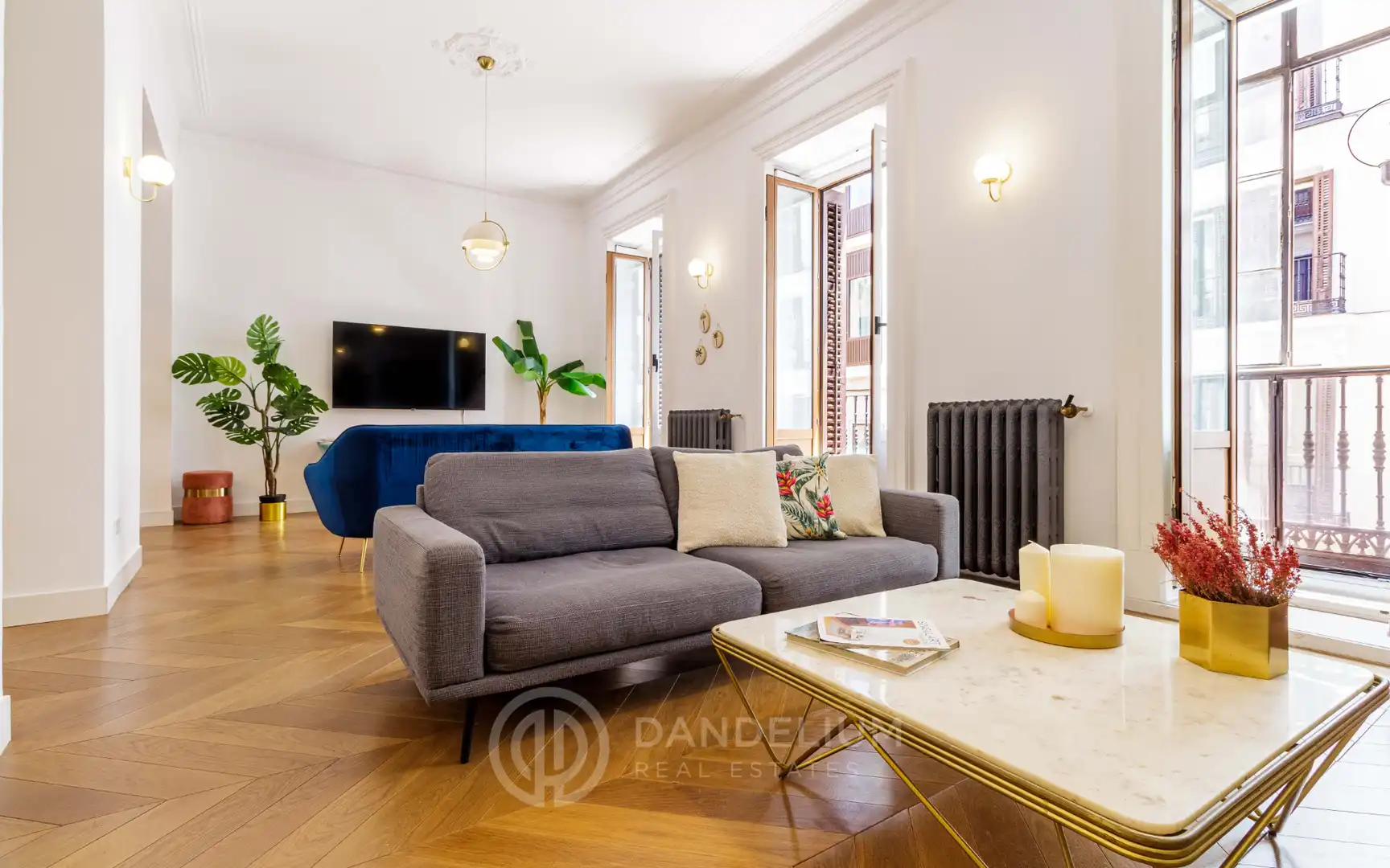 Sala de estar de Piso de alquiler en Madrid con Aire acondicionado, Calefacción y Parquet