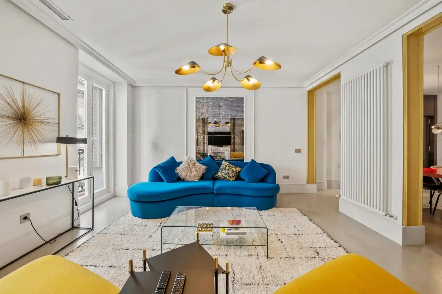 Wohnzimmer von Wohnung zur Miete in Madrid mit Klimaanlage, Heizung und Möbliert