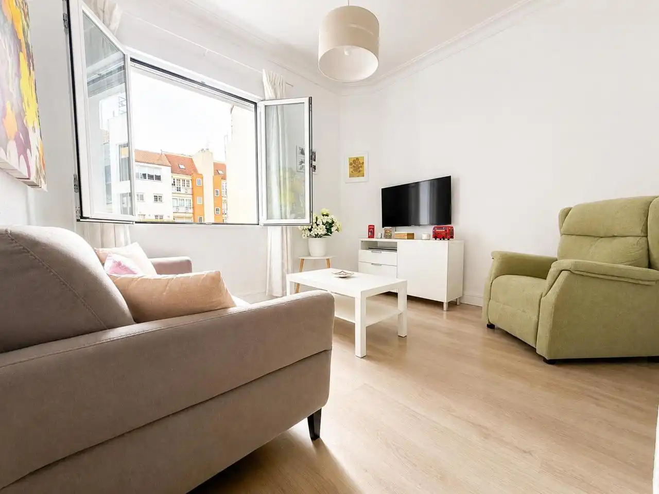 Sala de estar de Piso en venta en Madrid