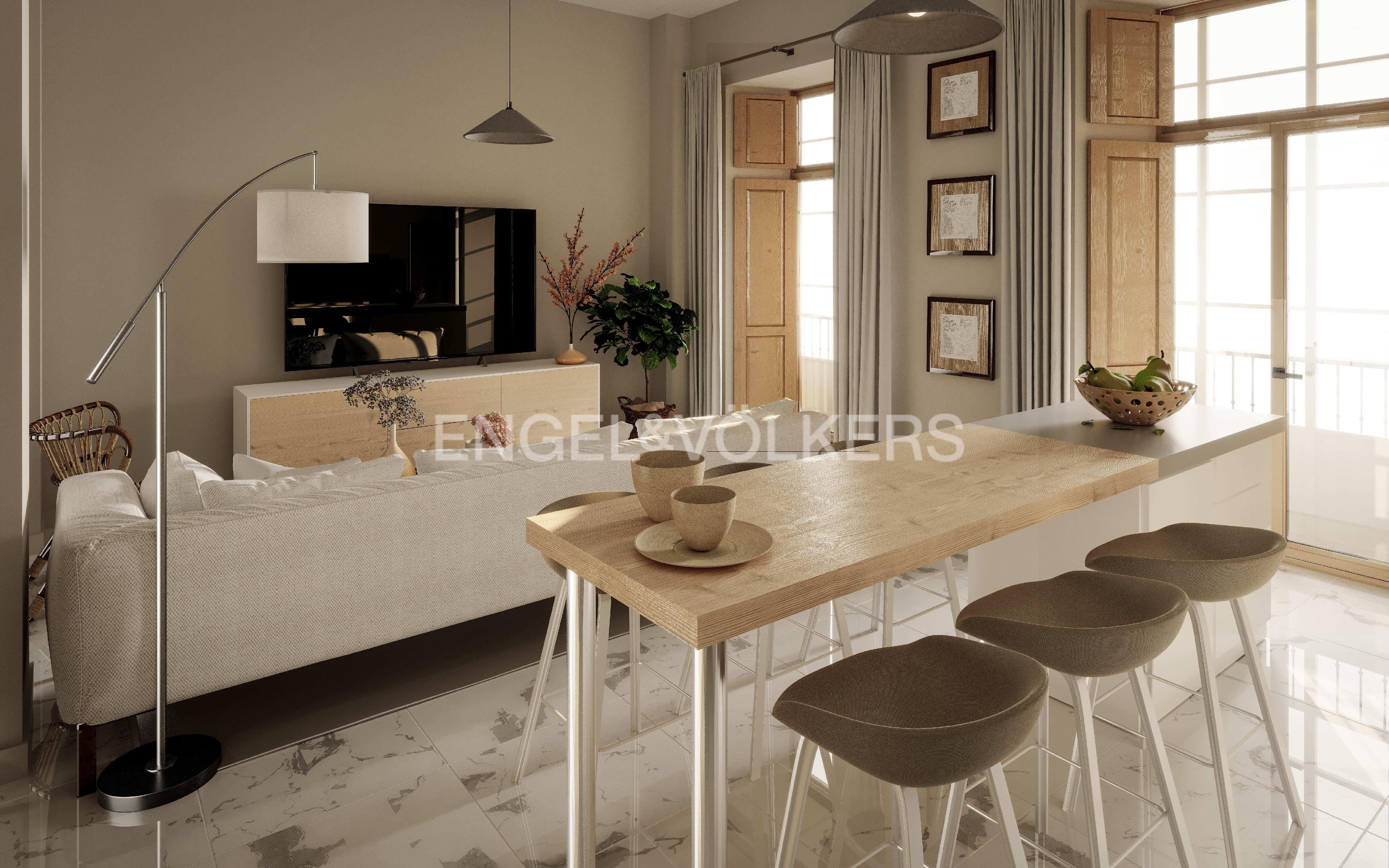 Sala d'estar de Apartament en venda en  Cádiz Capital amb Aire condicionat i Calefacció