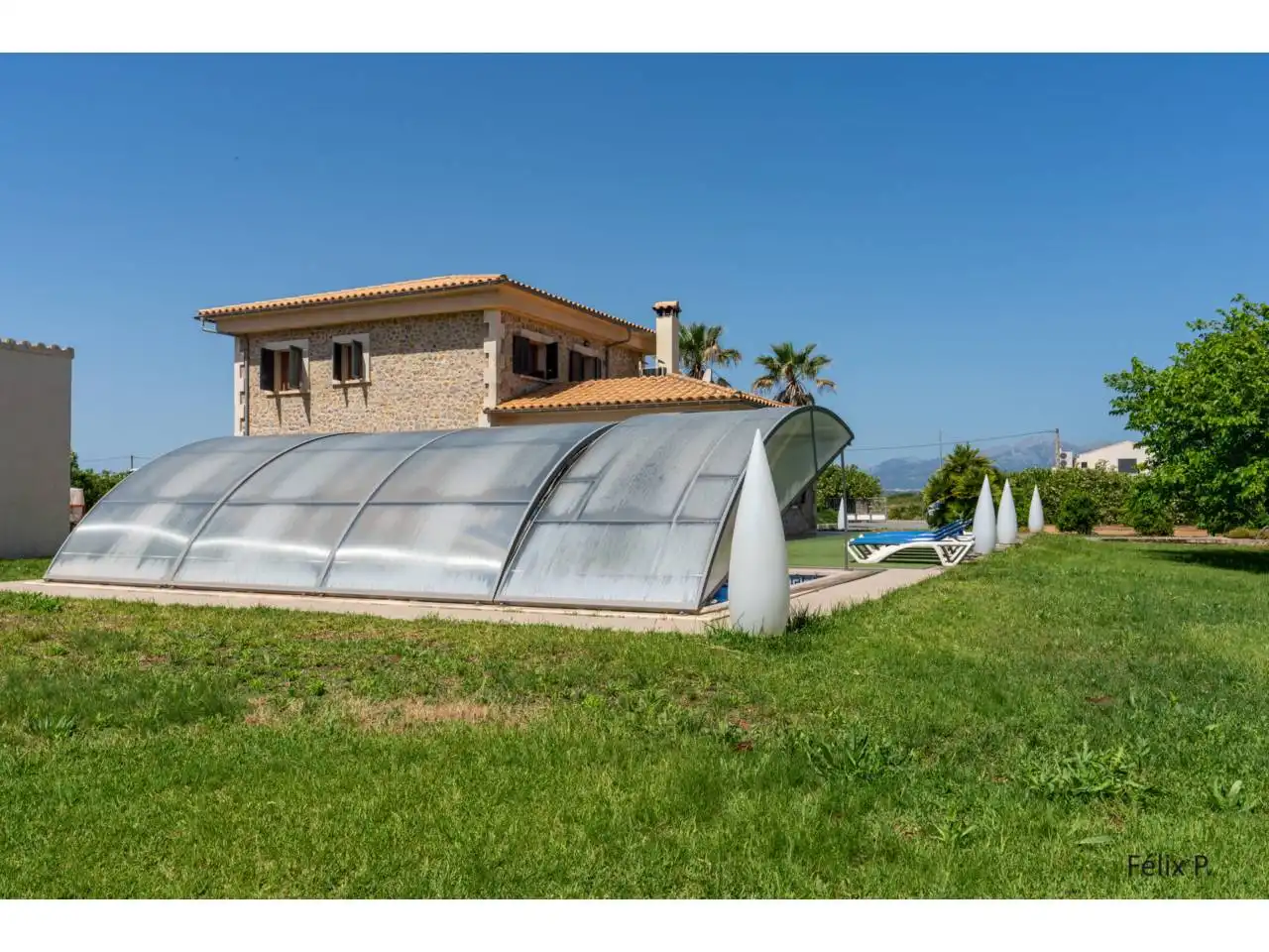 Piscina de Finca rústica en venda en Muro amb Aire condicionat, Jardí privat i Terrassa