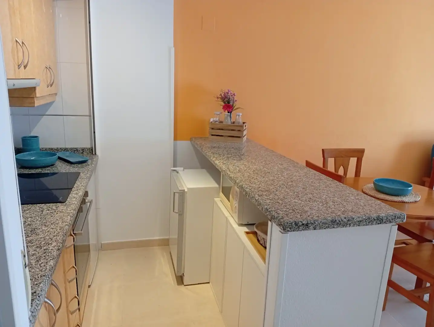 Cocina de Apartamento en venta en Calpe / Calp con Aire acondicionado, Calefacción y Jardín privado