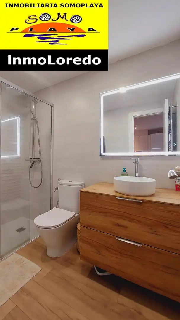 Badezimmer von Wohnung zum Verkauf in Ribamontán al Mar mit Heizung, Privatgarten und Terrasse