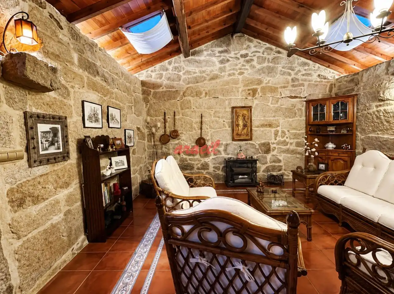 Living room of Houses for sale in San Amaro  with Heating, Private garden and Terrace