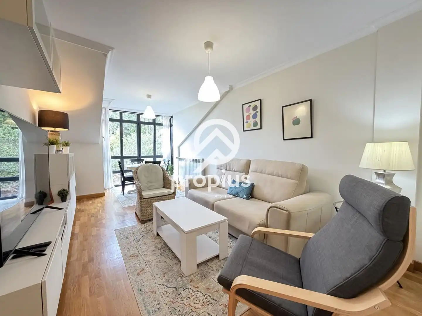 Living room of Flat for sale in Llanes  with Heating and Furnished
