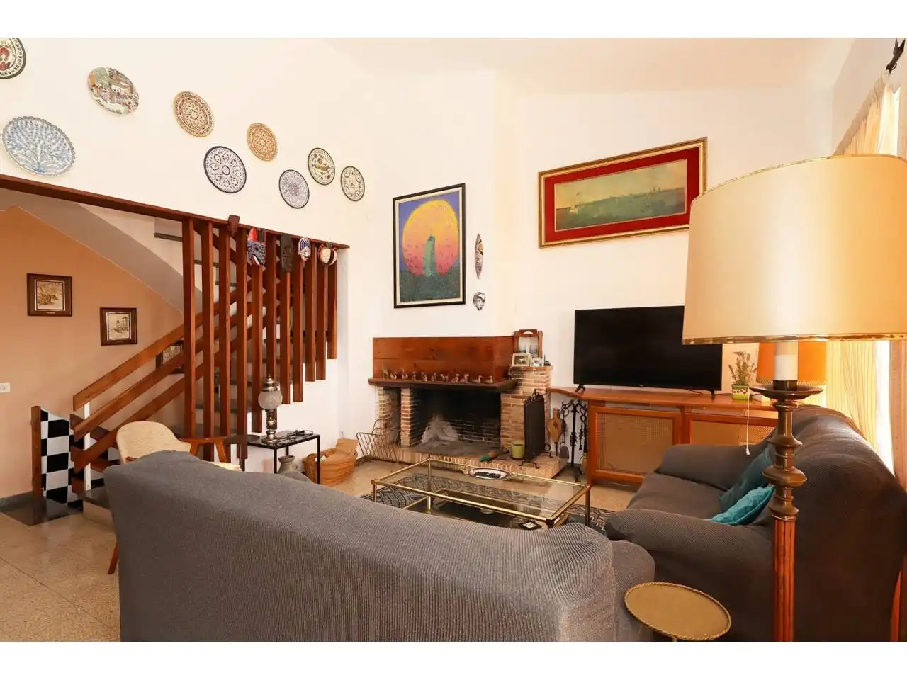 Sala d'estar de Casa o xalet en venda en Lloret de Mar amb Calefacció, Jardí privat i Terrassa