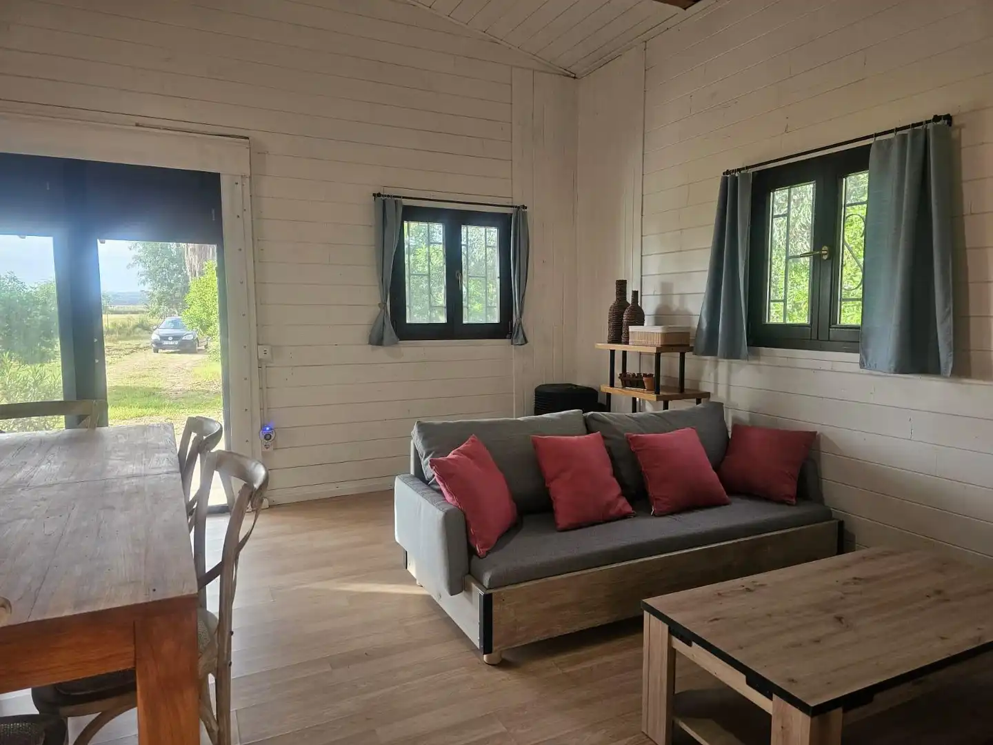 Sala d'estar de Finca rústica en venda en Amposta amb Jardí privat, Terrassa i Moblat