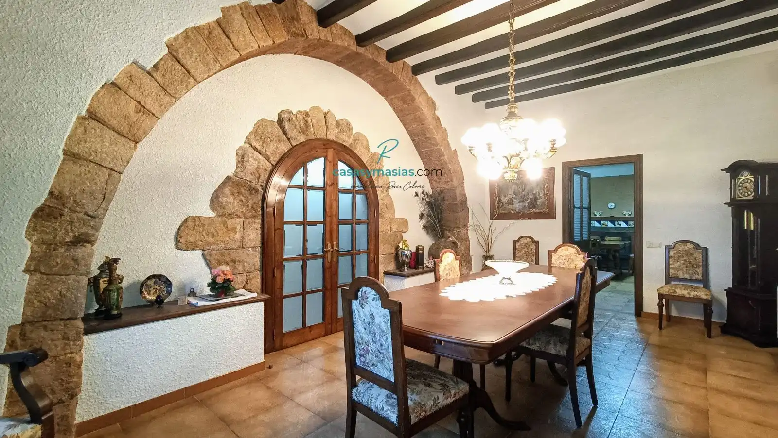 Comedor de Finca rústica de alquiler en Font-rubí con Aire acondicionado, Calefacción y Jardín privado