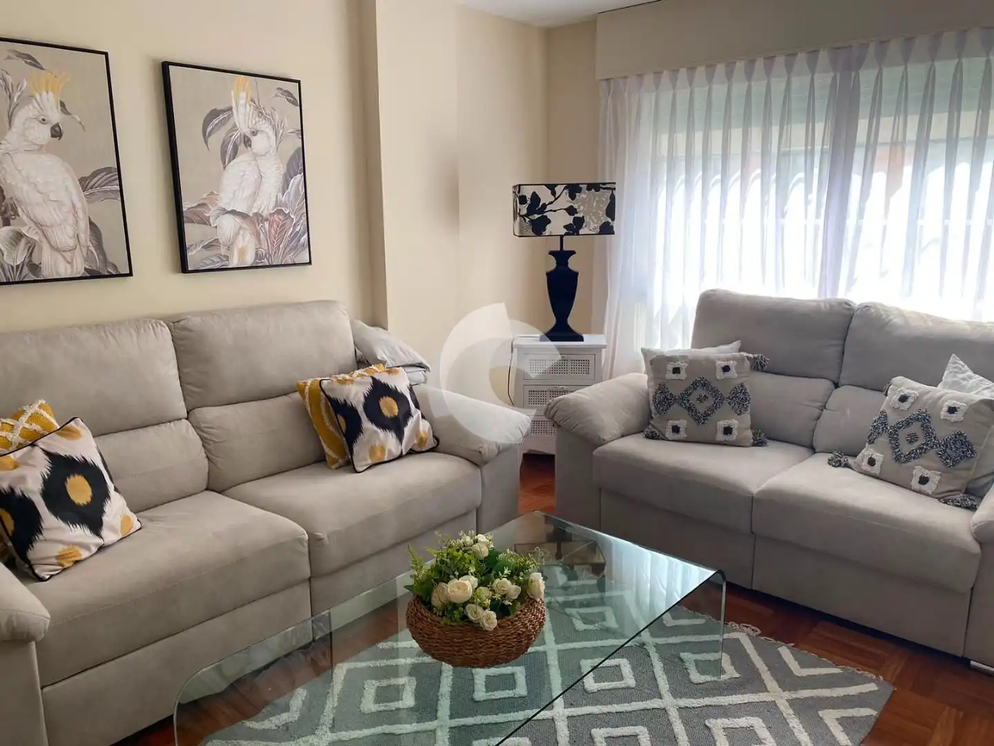 Wohnzimmer von Wohnung zur Miete in Baiona
