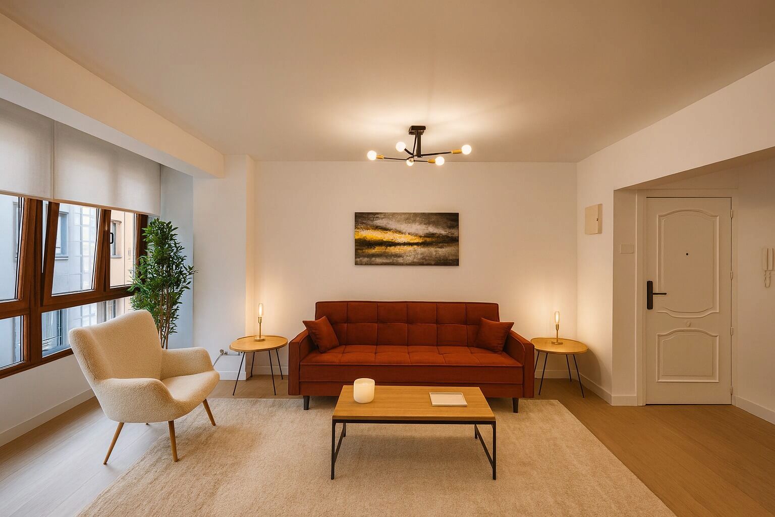 Living room of Flat to rent in Santander  with Heating, Furnished and Oven