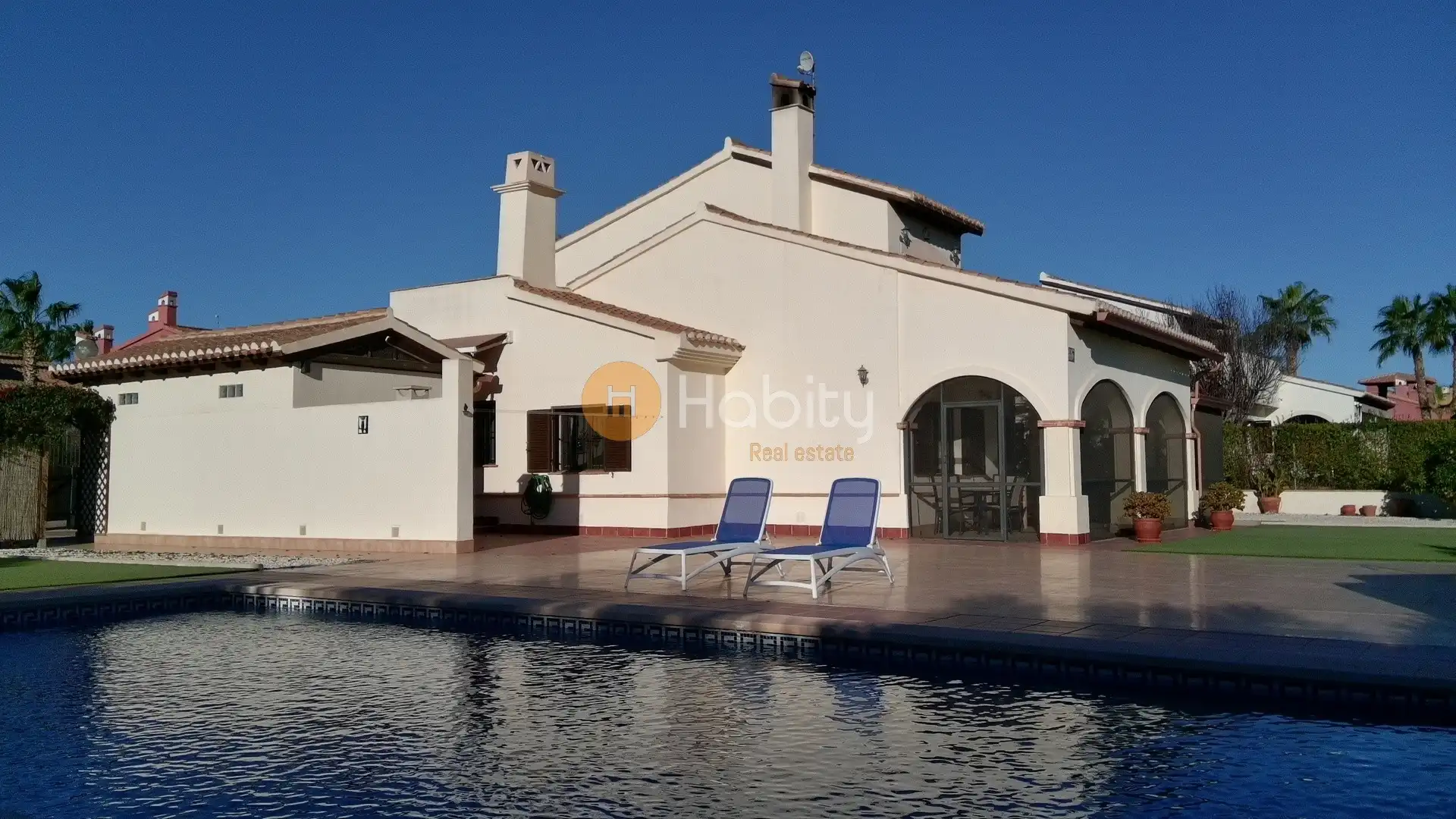 Vista exterior de Casa o chalet en venta en Fuente Álamo de Murcia con Aire acondicionado, Calefacción y Jardín privado
