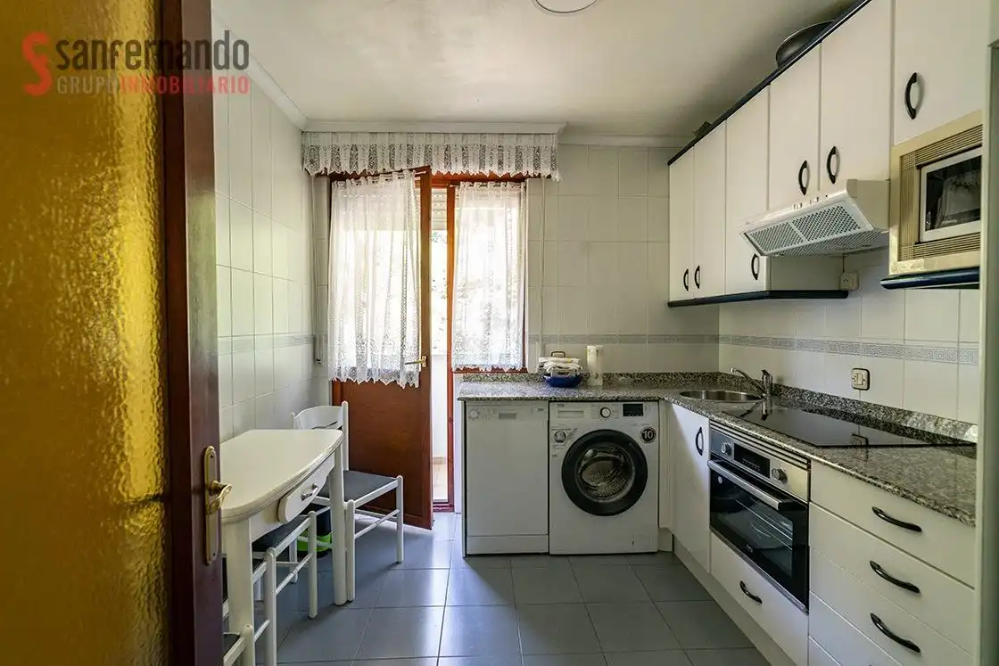 Kitchen of Flat for sale in Suances  with Heating, Private garden and Furnished