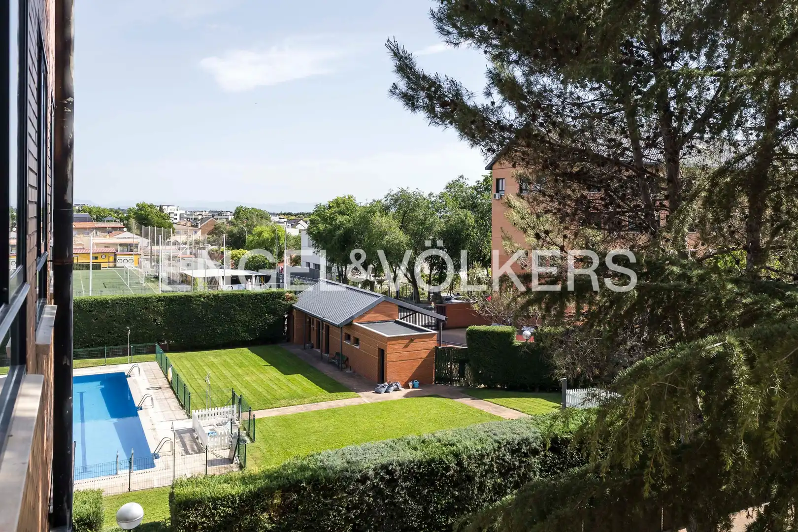 Garden of Flat for rent in Madrid  with Air Conditioner, Heating and Private garden