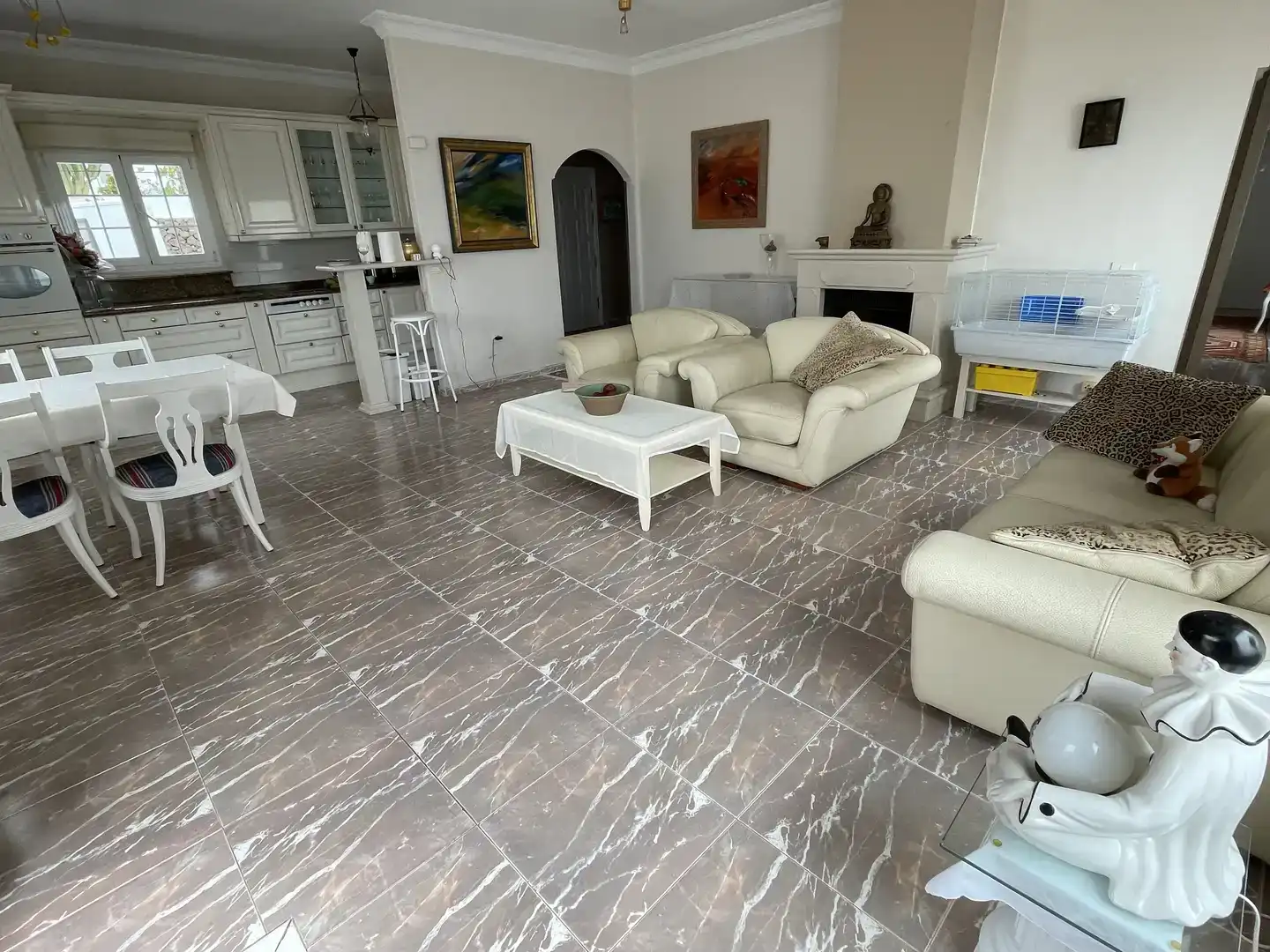 Sala d'estar de Casa o xalet de lloguer en San Bartolomé amb Jardí privat i Moblat