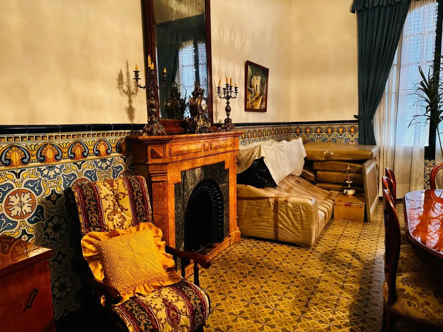 Sala d'estar de Finca rústica en venda en Vilafranca del Penedès amb Jardí privat i Traster