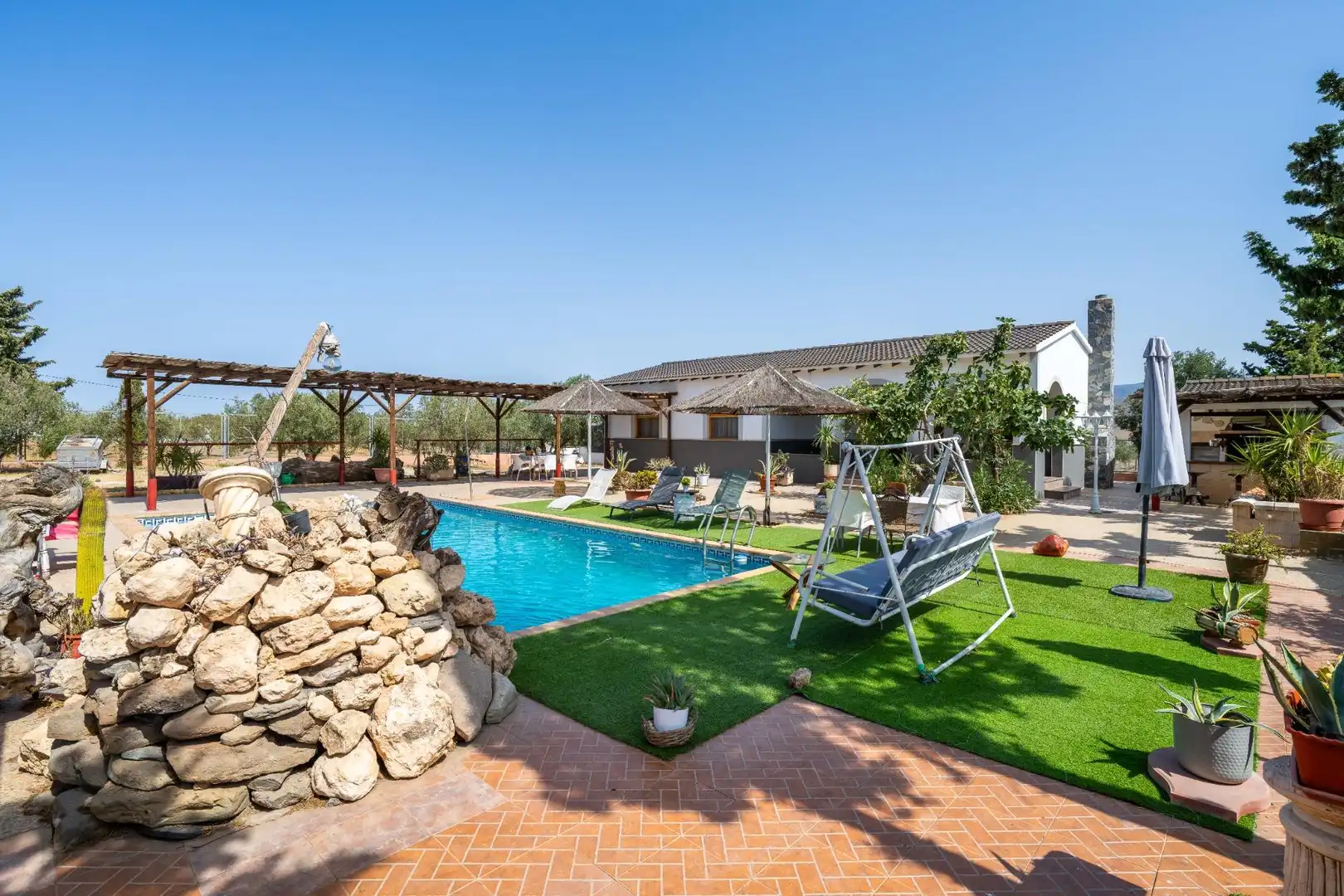 Piscina de Finca rústica en venta en Tabernas con Aire acondicionado, Jardín privado y Piscina
