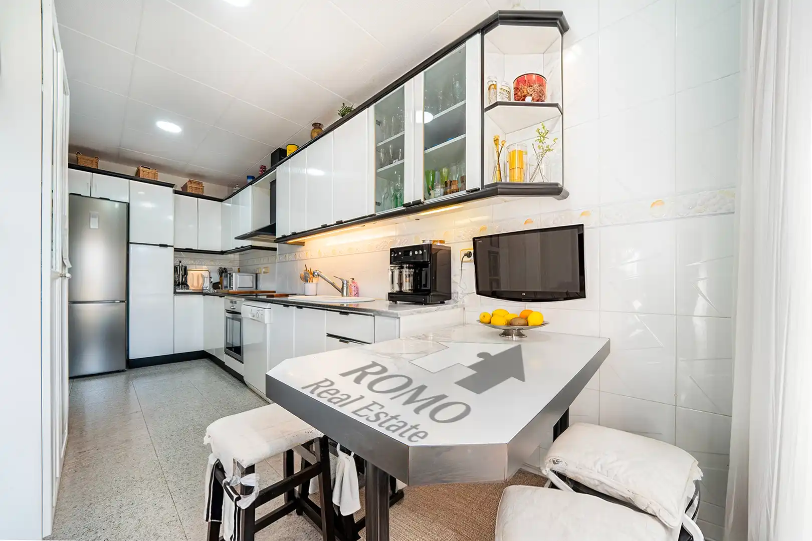 Cocina de Casa adosada en venta en Sant Fost de Campsentelles con Calefacción, Jardín privado y Terraza