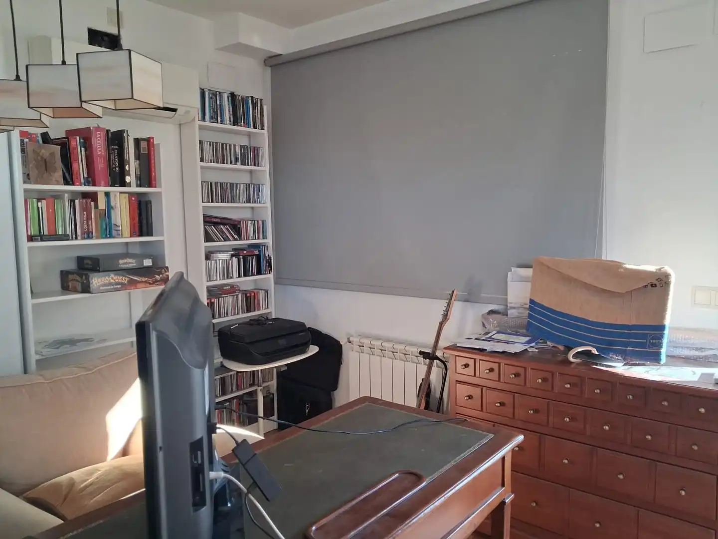 Wohnzimmer von Einfamilien-Reihenhaus zur Miete in Albacete mit Klimaanlage, Heizung und Parkett