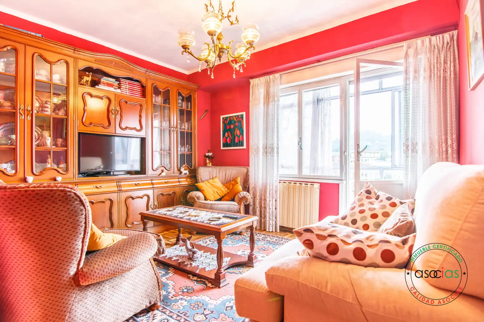 Living room of Flat for sale in Nava  with Heating and Balcony