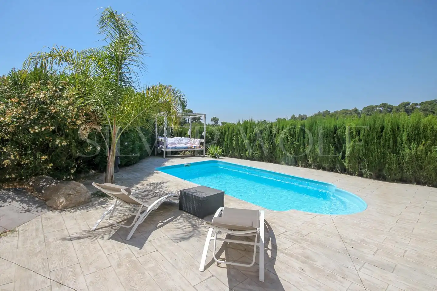 Piscina de Casa o xalet en venda en Caldes de Montbui amb Aire condicionat, Calefacció i Jardí privat