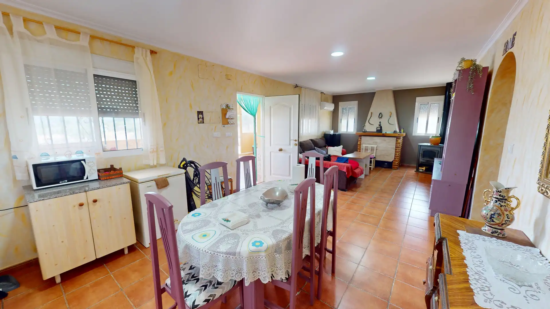 Dining room of Country homes for sale in Hondón de los Frailes  with Air Conditioner, Terrace and Furnished