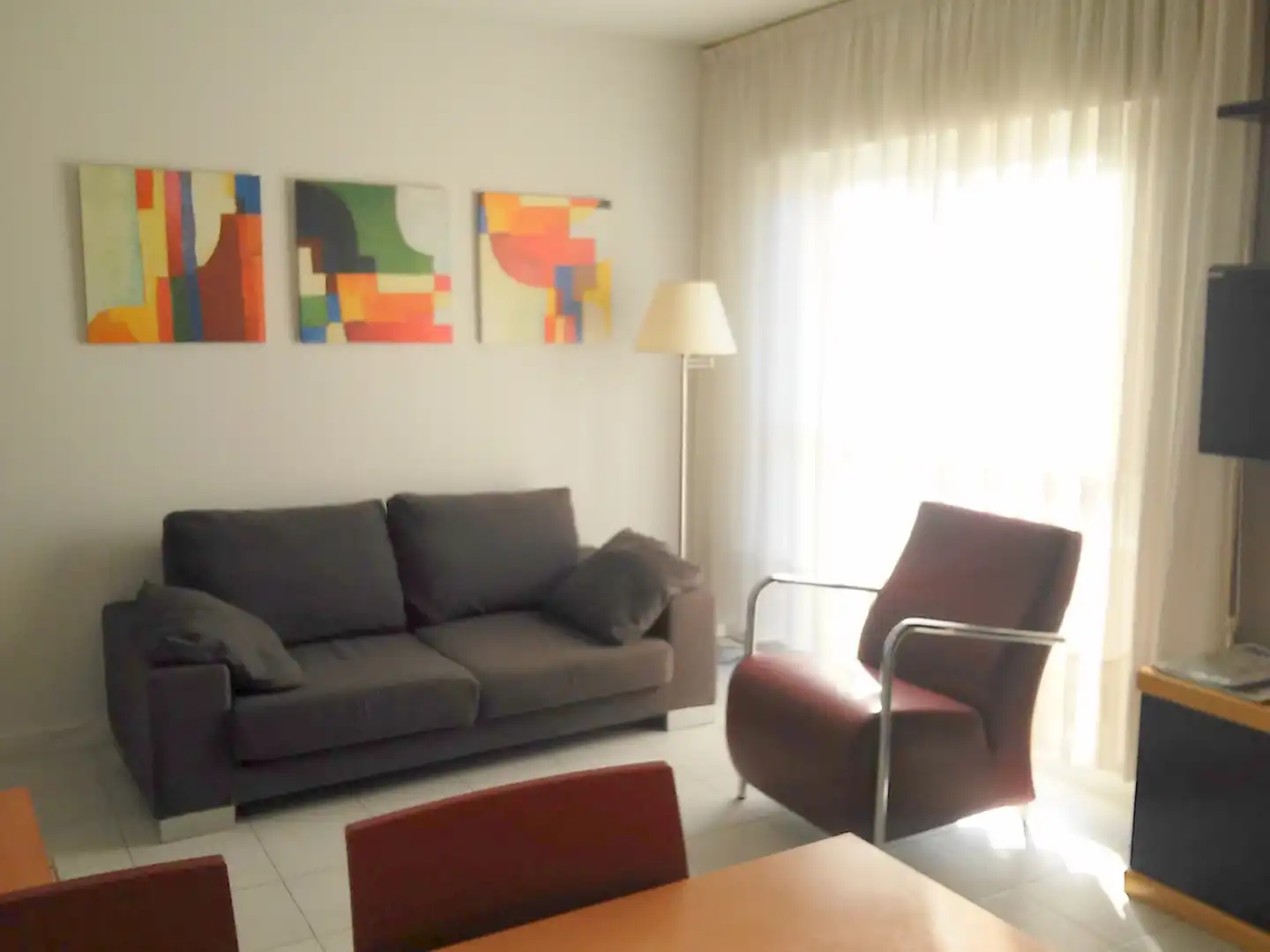 Sala de estar de Apartamento de alquiler en Lleida con Aire acondicionado, Calefacción y Amueblado