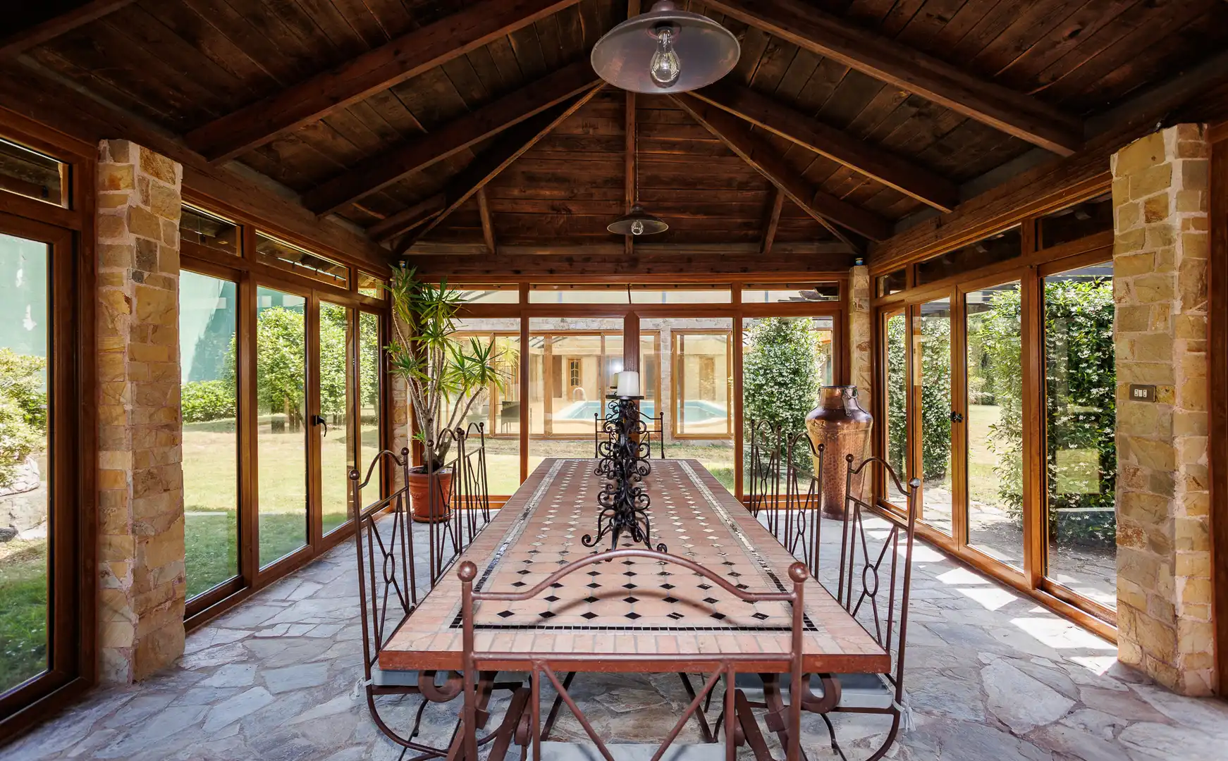 Terraza de Finca rústica en venta en Cospeito con Piscina