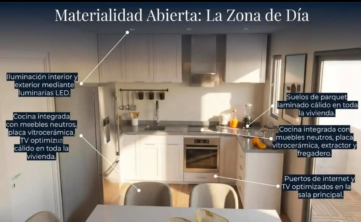 Küche von Wohnung zum Verkauf in Cambrils mit Klimaanlage, Heizung und Privatgarten