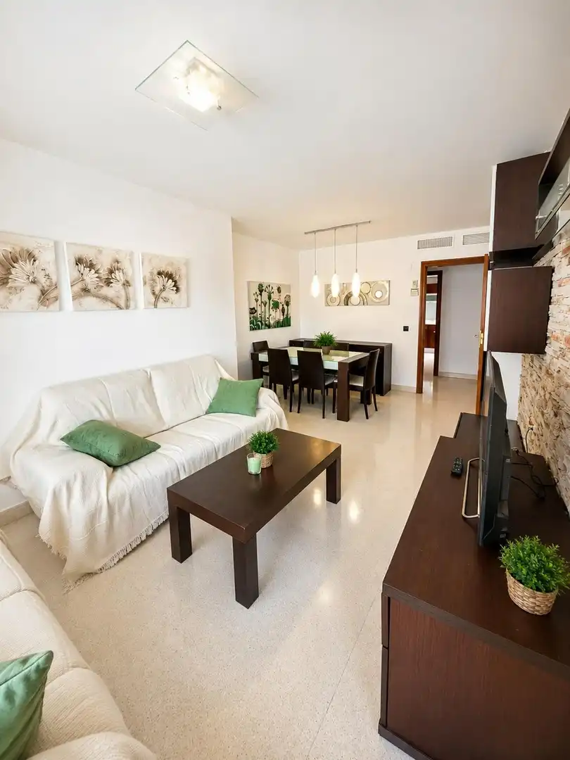 Wohnzimmer von Dachboden zur Miete in Málaga mit Klimaanlage, Privatgarten und Terrasse