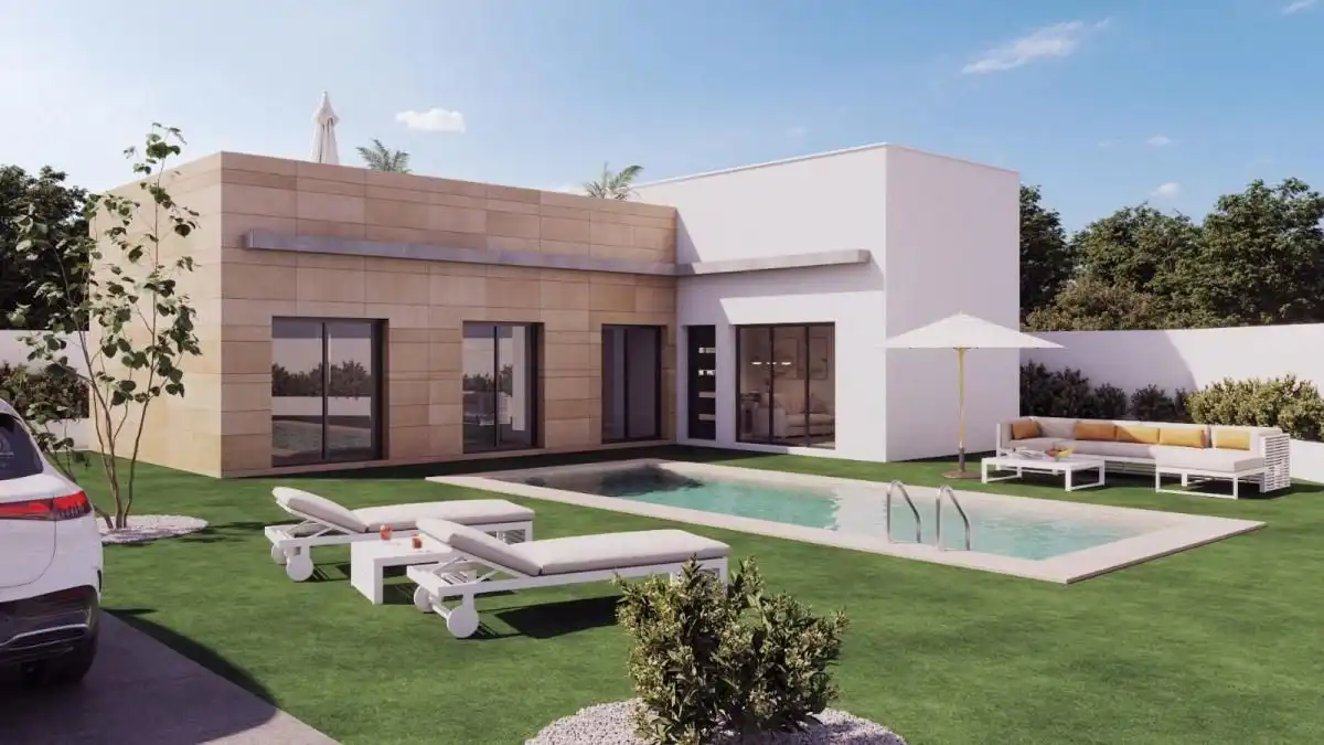 Vista exterior de Casa o chalet en venta en Mazarrón con Jardín privado, Terraza y Piscina