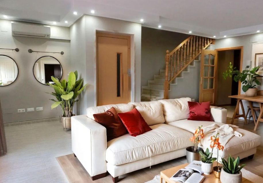 Living room of Single-family semi-detached for sale in Alicante / Alacant  with Air Conditioner, Heating and Private garden