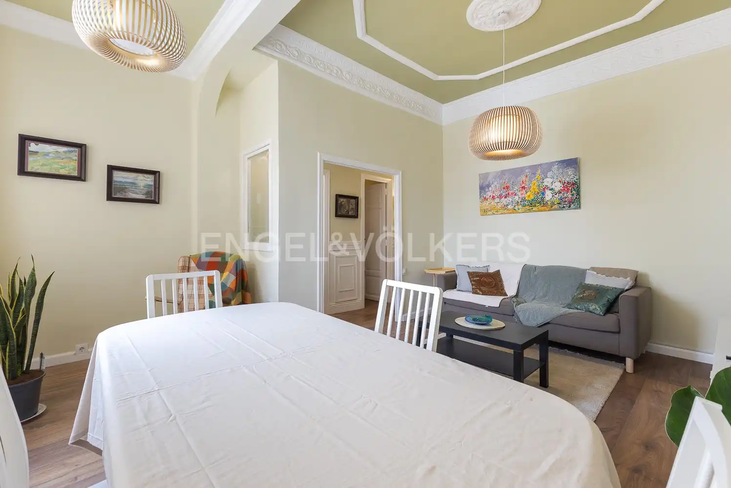 Comedor de Piso de alquiler en Valencia con Aire acondicionado, Calefacción y Parquet