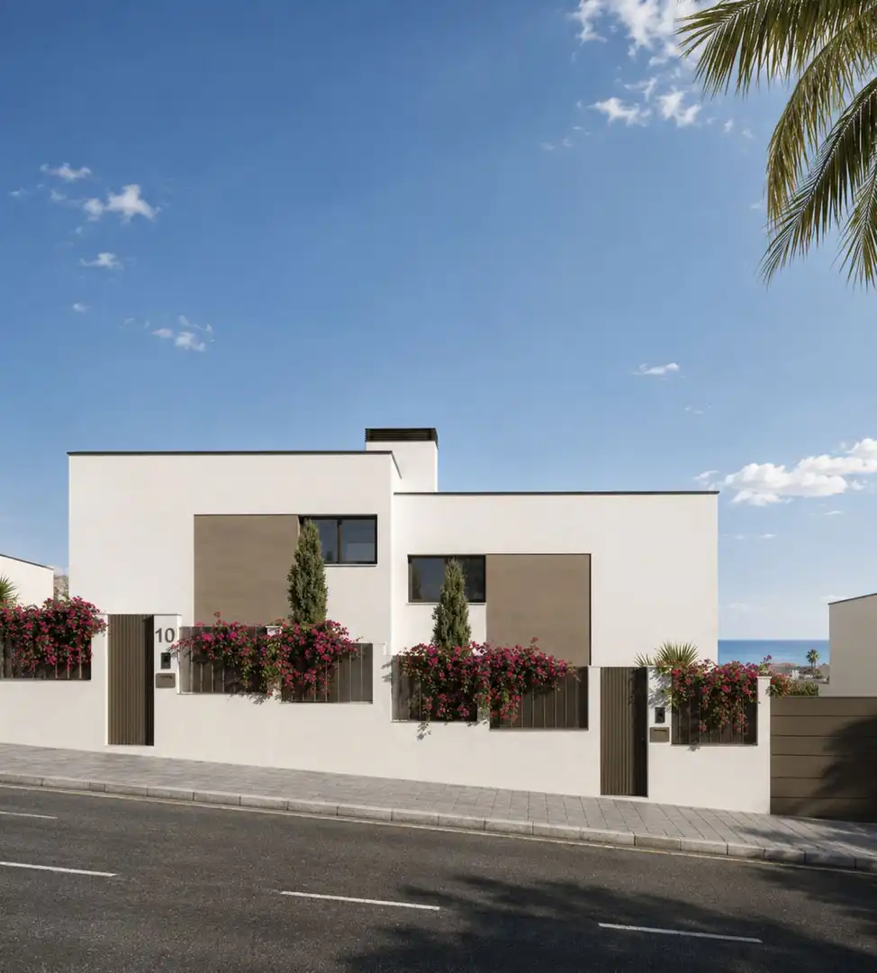 Vista exterior de Casa o xalet en venda en Manilva amb Aire condicionat, Jardí privat i Terrassa