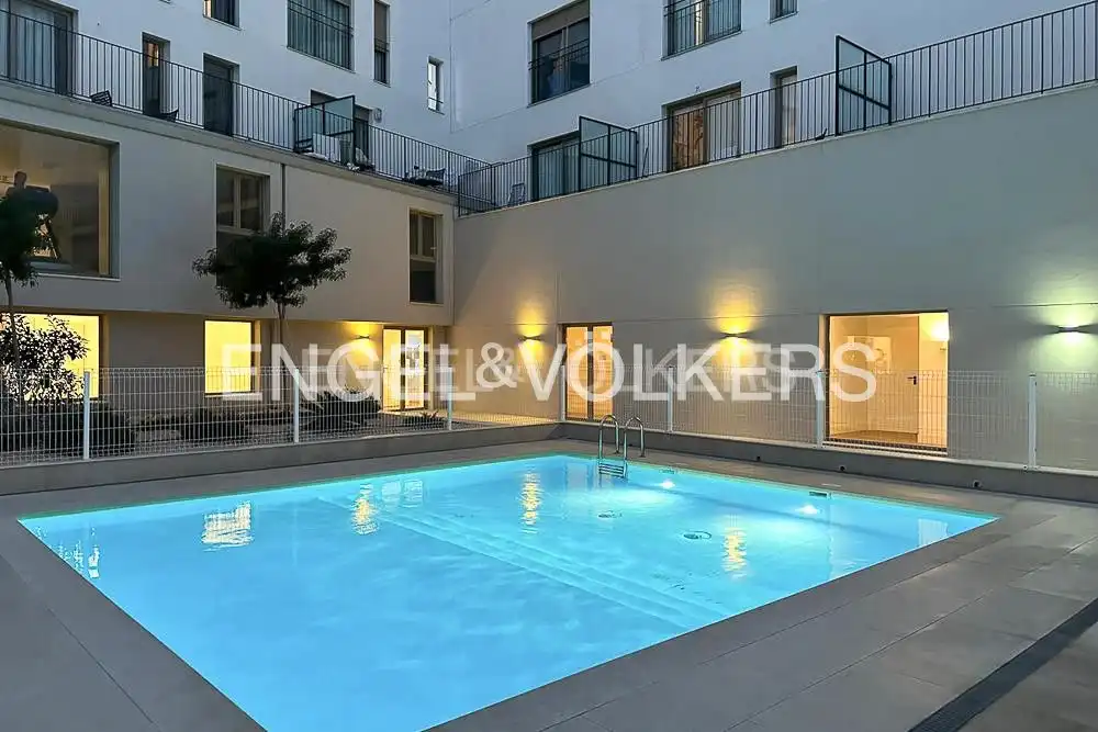 Schwimmbecken von Wohnung zur Miete in Valencia mit Klimaanlage, Heizung und Privatgarten