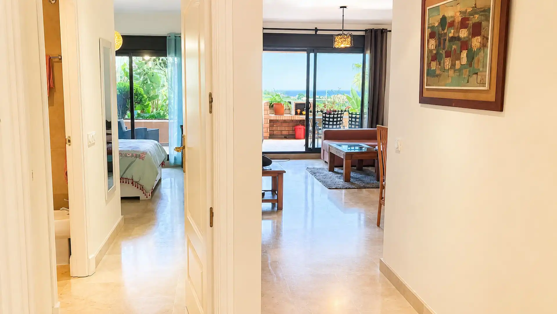 Planta baja en venta en Manilva con Aire acondicionado, Terraza y Amueblado