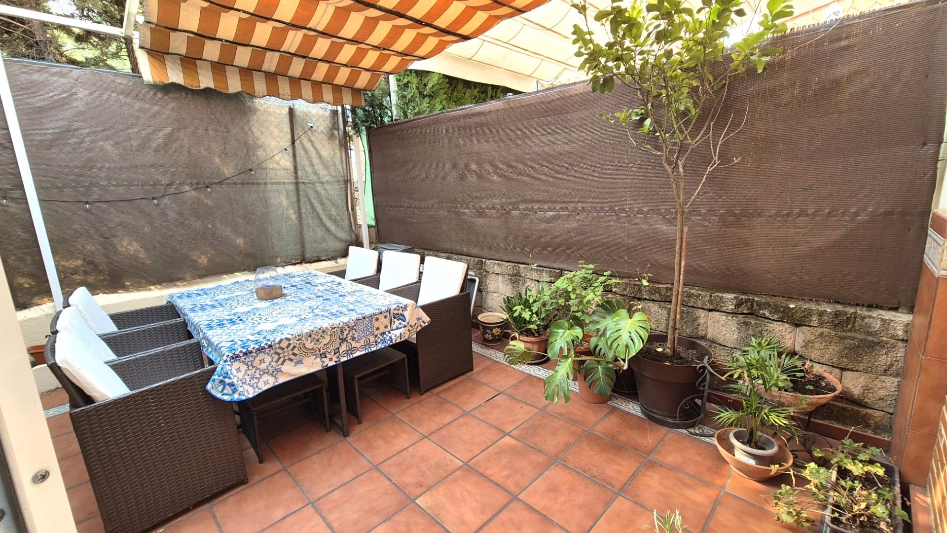 Terrace of Single-family semi-detached for sale in Badajoz Capital  with Air Conditioner, Heating and Private garden