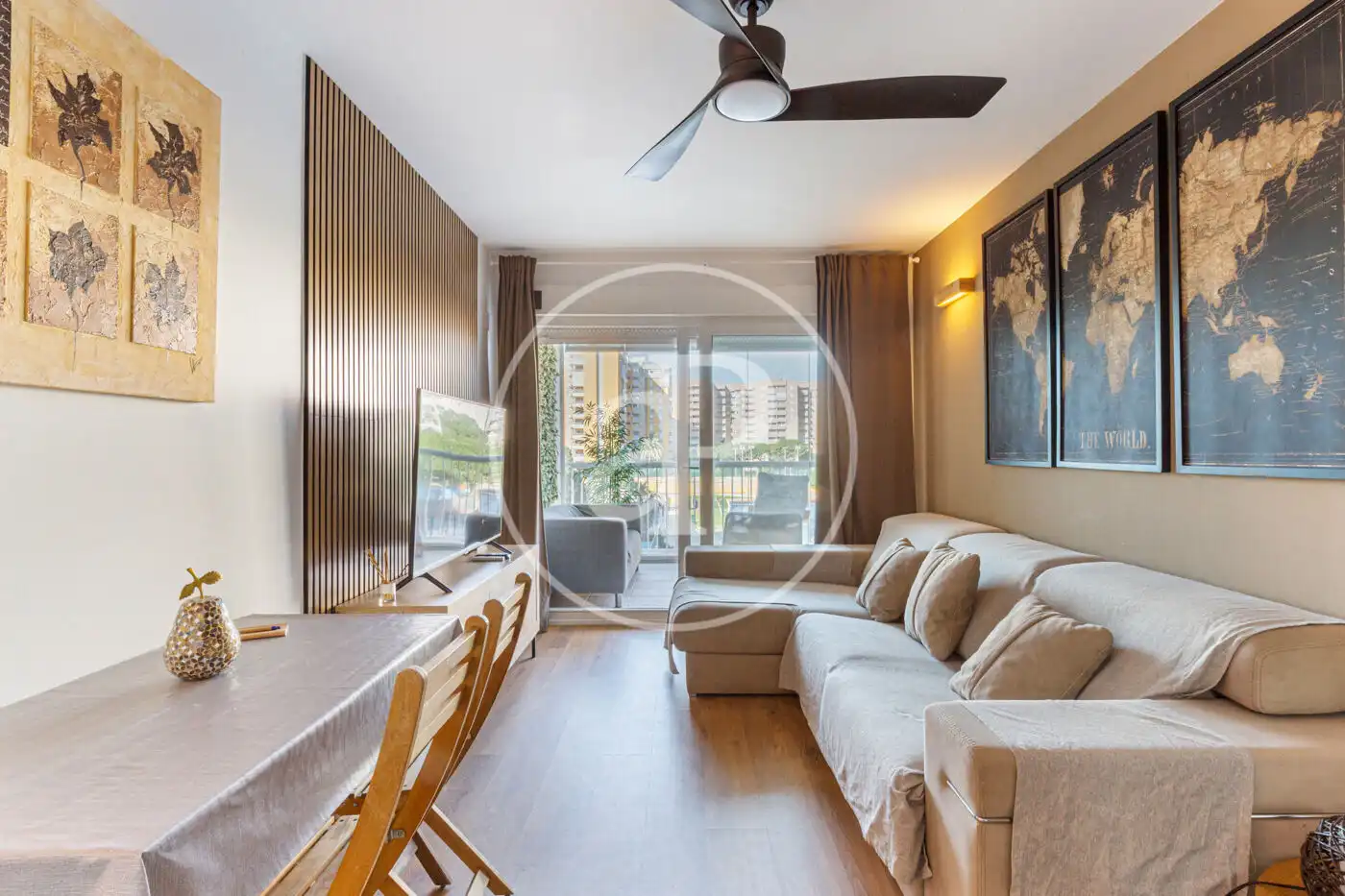 Wohnzimmer von Wohnung zur Miete in Canet d'En Berenguer mit Klimaanlage, Heizung und Privatgarten