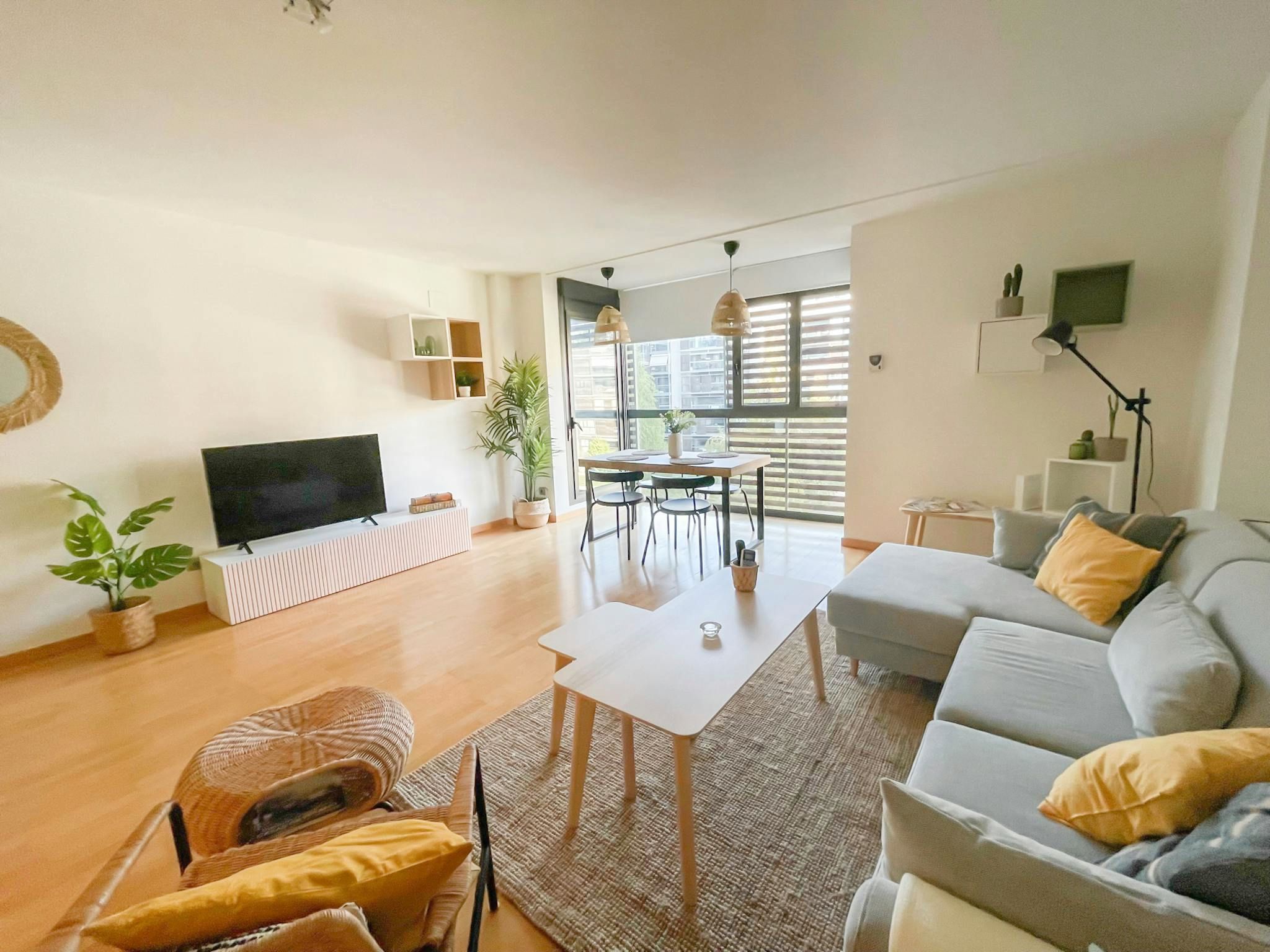 Living room of Flat to rent in  Madrid Capital  with Air Conditioner, Heating and Furnished